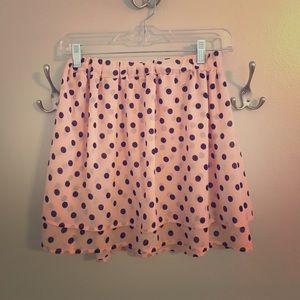 Boutique blush and navy skirt